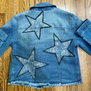 New hand painted star denim jacket.